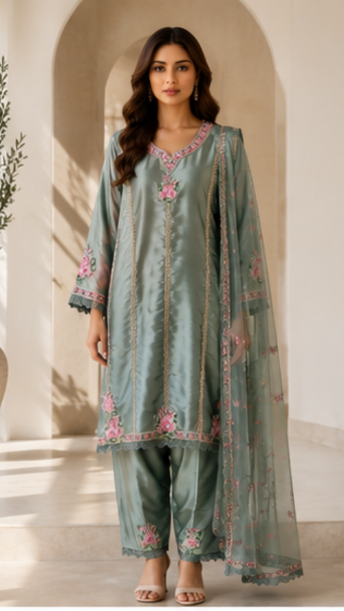 Gulabo Farsi Salwar Pakistani Suit - MUDNAAZ Fashion - view 1