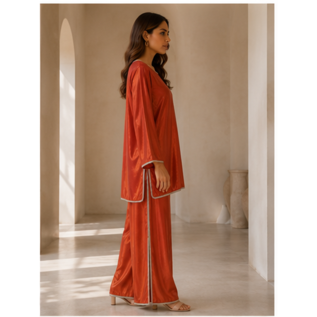 Hania Amir Silk Dress Lace Pattern - MUDNAAZ Fashion - view 13