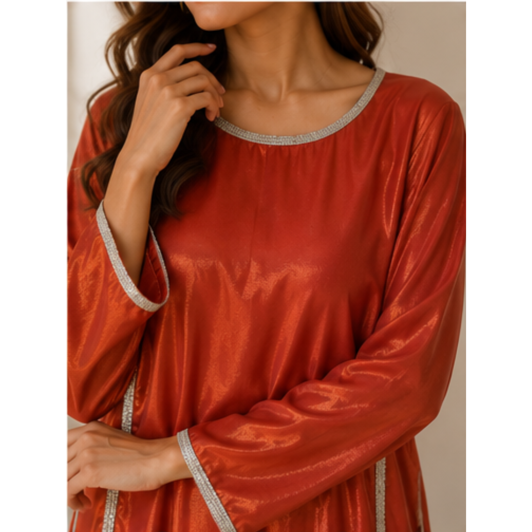 Hania Amir Silk Dress Lace Pattern - MUDNAAZ Fashion - view 12