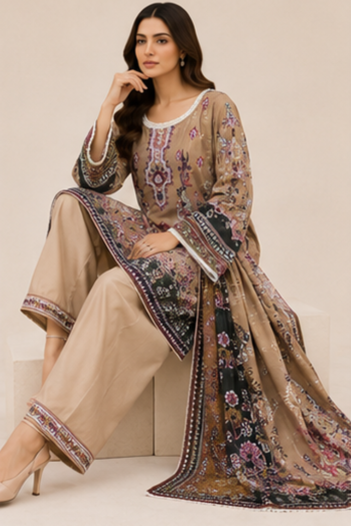 Jade Crimson 15 Pakistani Suit - MUDNAAZ Fashion - view 7