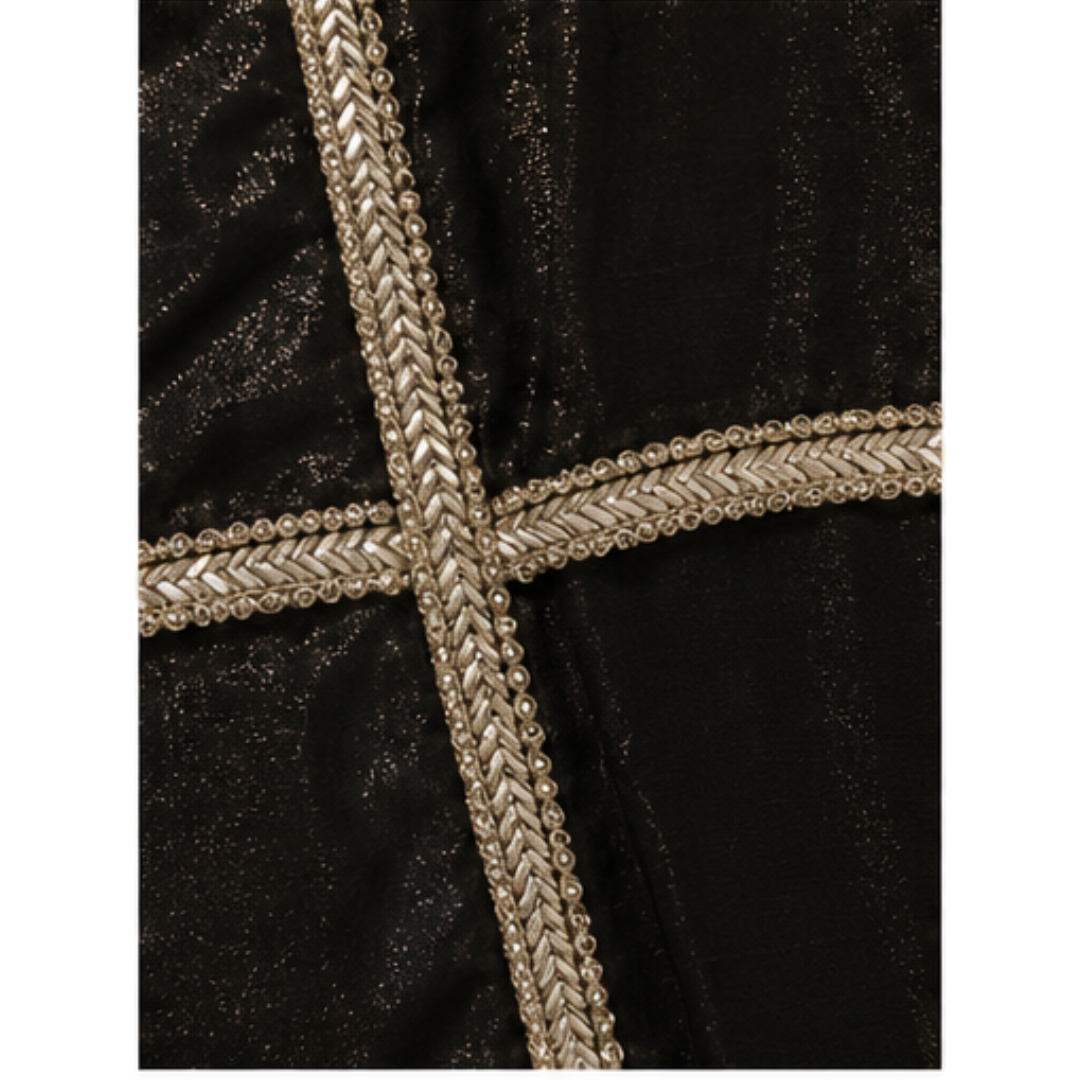 Hania Amir Silk Dress Lace Pattern - MUDNAAZ Fashion - view 9