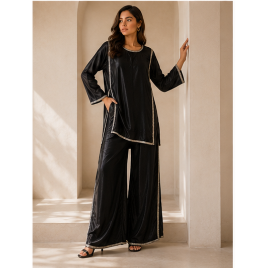 Hania Amir Silk Dress Lace Pattern - MUDNAAZ Fashion - view 2