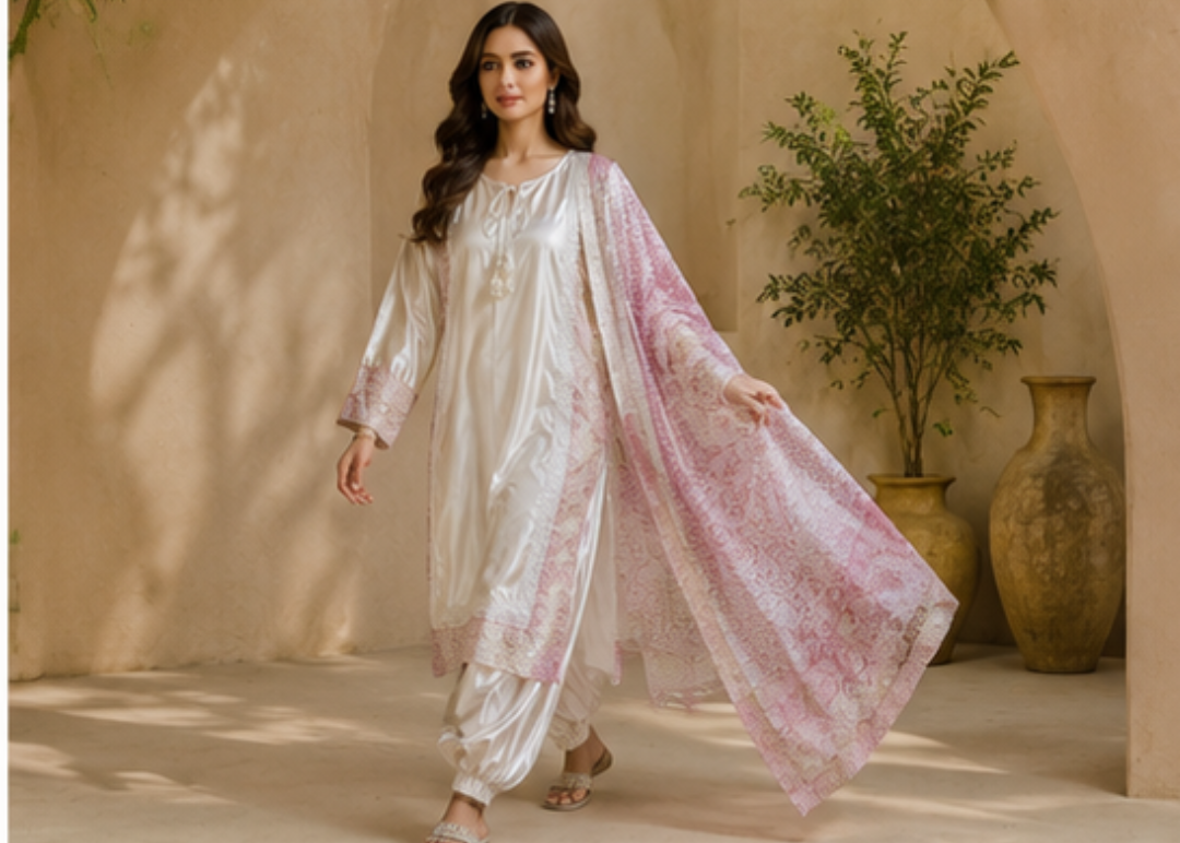 Lubna Farshi Salwar Pakistani Suit - MUDNAAZ Fashion - view 2