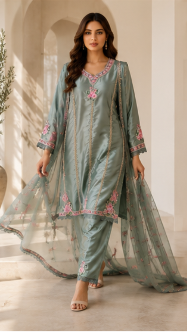 Gulabo Farsi Salwar Pakistani Suit - MUDNAAZ Fashion - view 5
