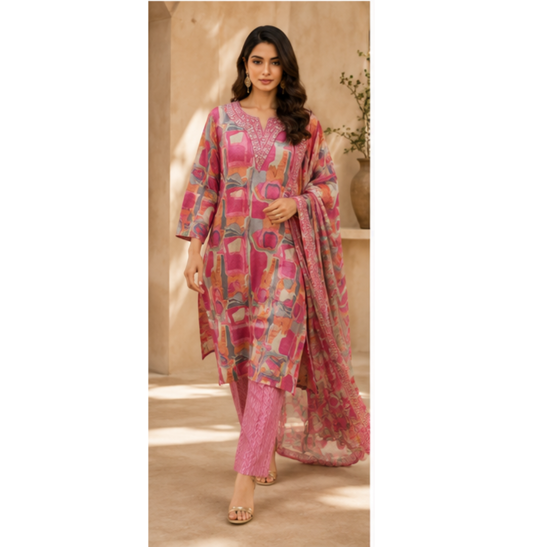 HKC 4100 3 Pcs Kurti Set - MUDNAAZ Fashion - view 4