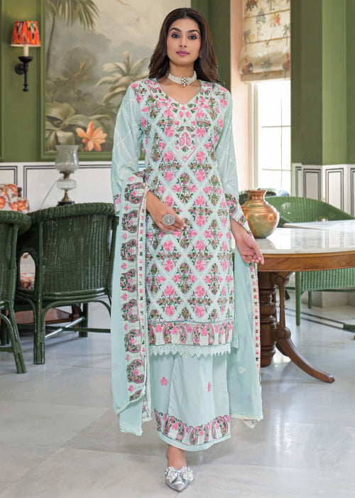 Aafiya Kashmiri Pakistani 3Pc Suit - MUDNAAZ Fashion - view 1