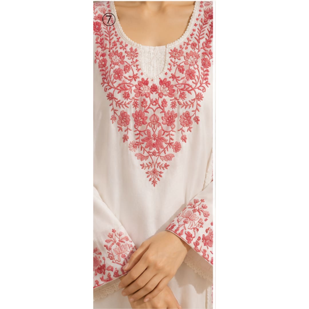 Black White Rayon Pakistani Suit Set - Elegant Ethnic Wear